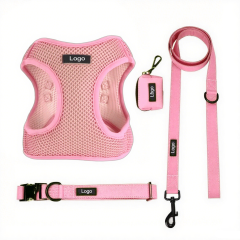 Manufacturer Designer Puppy Harness Set Fashion Breathable Mesh Reflective Personalized for Small and Medium Dog
