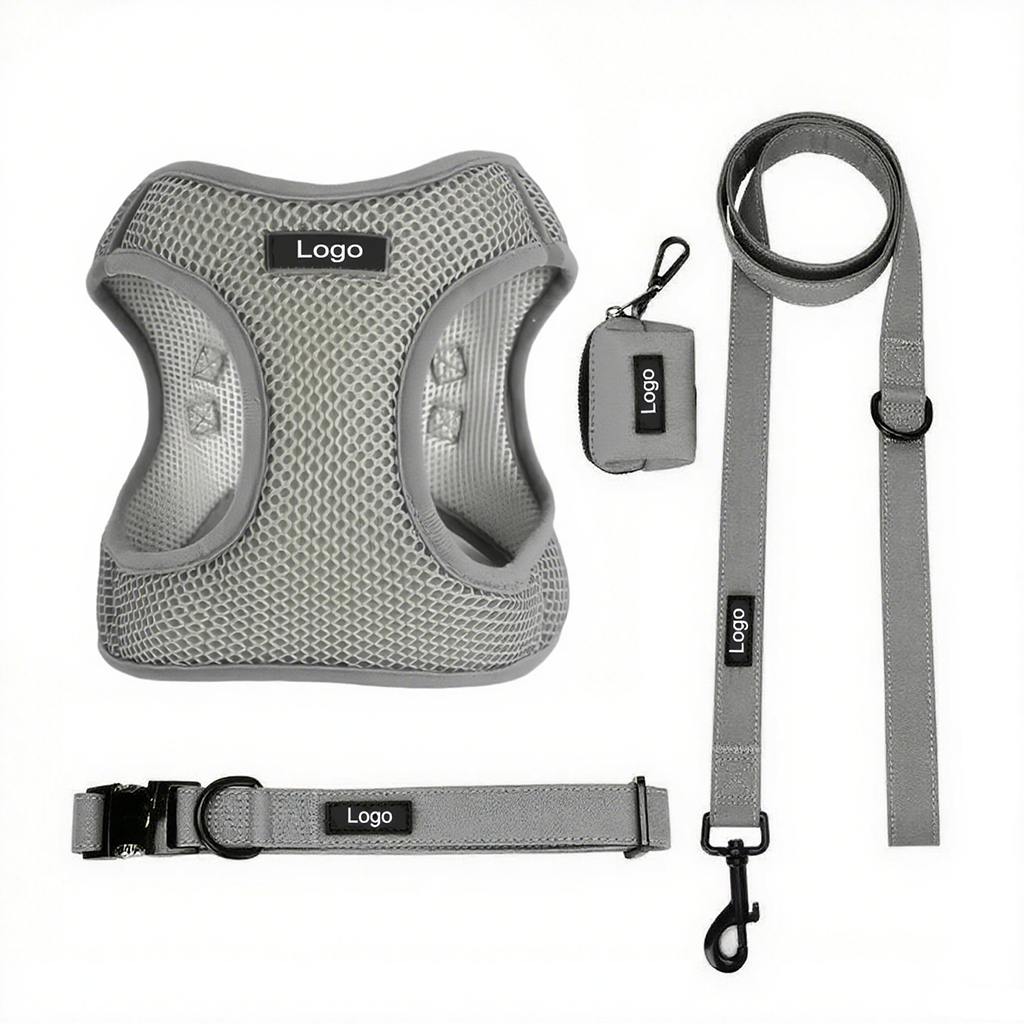 Manufacturer Designer Puppy Harness Set Fashion Breathable Mesh Reflective Personalized for Small and Medium Dog