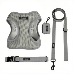 Manufacturer Designer Puppy Harness Set Fashion Breathable Mesh Reflective Personalized for Small and Medium Dog
