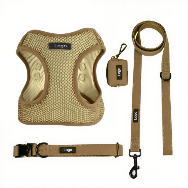 Manufacturer Designer Puppy Harness Set Fashion Breathable Mesh Reflective Personalized for Small and Medium Dog