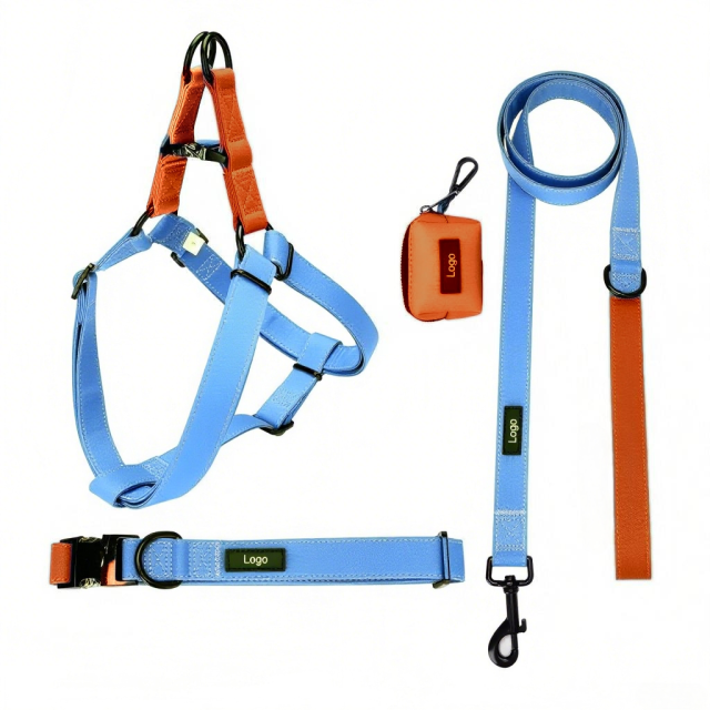 Manufacturers Color Block Style Custom Neoprene Pet Harness Luxury Adjustable Y Strap No Pull Reversible Dog Harness Kit