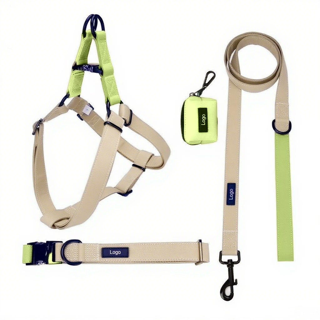 Manufacturers Color Block Style Custom Neoprene Pet Harness Luxury Adjustable Y Strap No Pull Reversible Dog Harness Kit