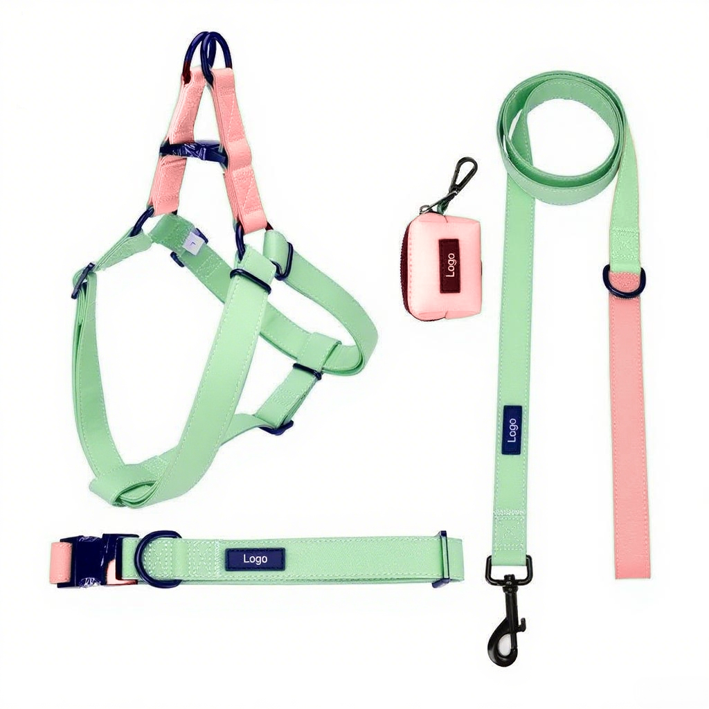 Manufacturers Color Block Style Custom Neoprene Pet Harness Luxury Adjustable Y Strap No Pull Reversible Dog Harness Kit