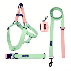 Manufacturers Color Block Style Custom Neoprene Pet Harness Luxury Adjustable Y Strap No Pull Reversible Dog Harness Kit