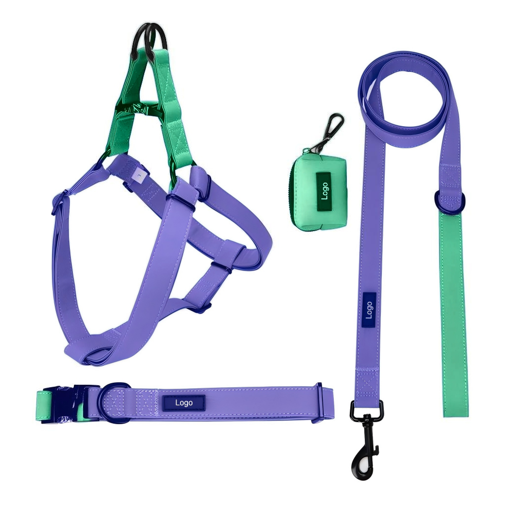 Manufacturers Color Block Style Custom Neoprene Pet Harness Luxury Adjustable Y Strap No Pull Reversible Dog Harness Kit