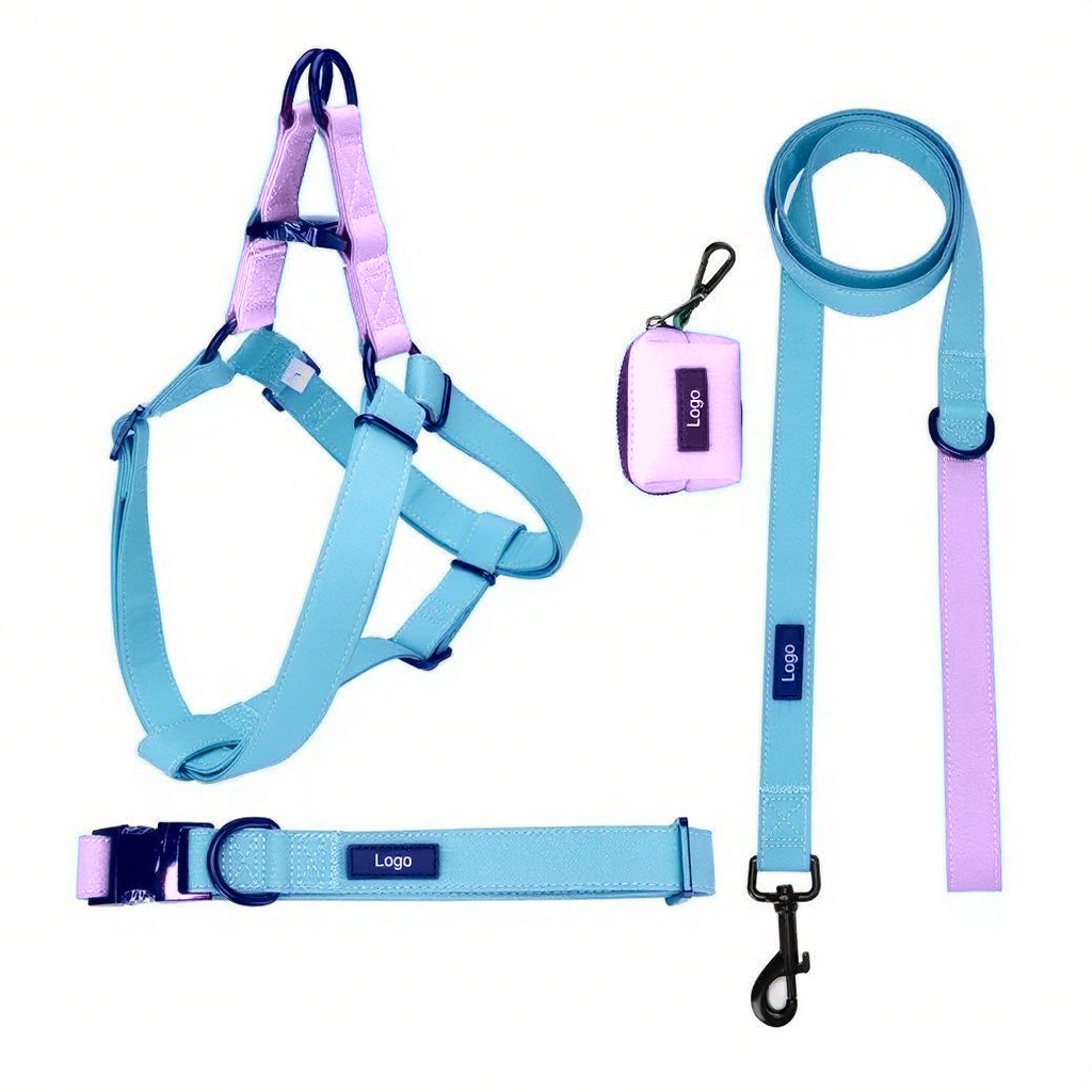 Manufacturers Color Block Style Custom Neoprene Pet Harness Luxury Adjustable Y Strap No Pull Reversible Dog Harness Kit