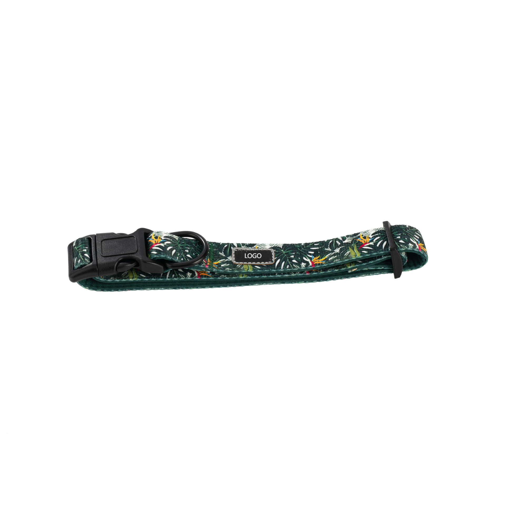 Transfer printing custom pattern Reflective Dog Collar Customizable Soft Neoprene Padded Breathable Nylon Pet Collar Adjustable for Small Dogs