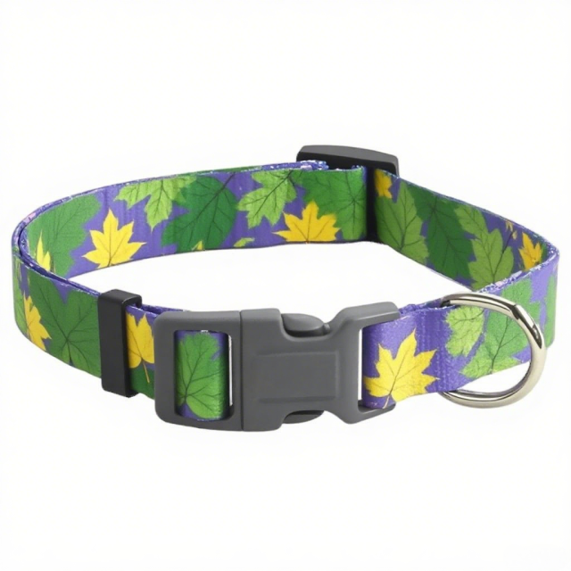 Transfer printing custom pattern Reflective Dog Collar Customizable Soft Neoprene Padded Breathable Nylon Pet Collar Adjustable for Small Dogs