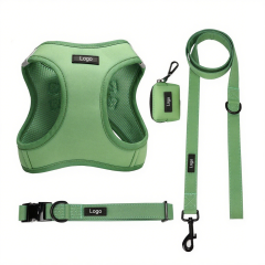 Outdoor Padded Puppy Harness set OEM/ODM Support custom small dog harness leash collar kit
