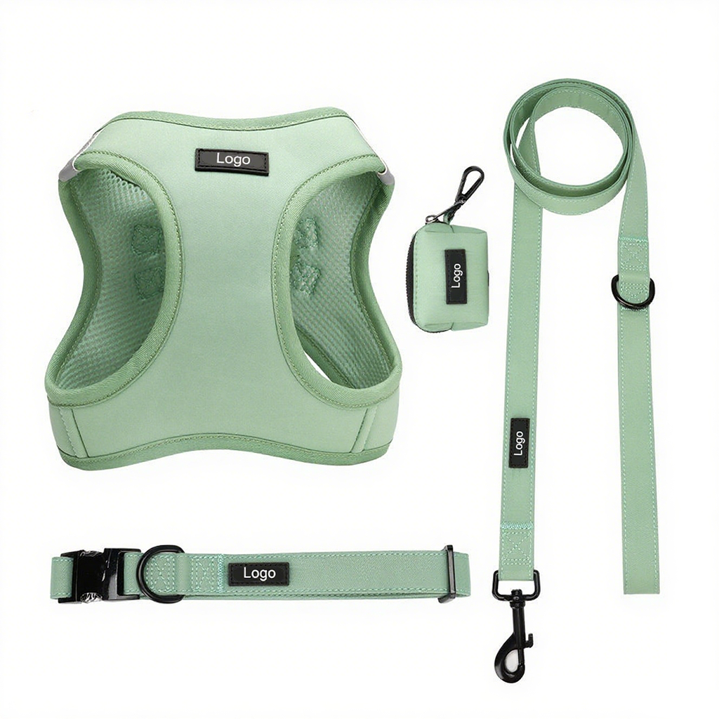 Outdoor Padded Puppy Harness set OEM/ODM Support custom small dog harness leash collar kit
