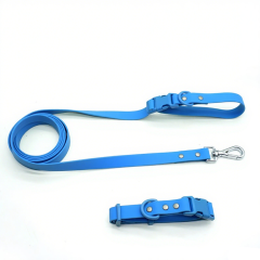 Custom Color Reflective Dog Collar PVC Rubber Waterproof Pet Leash and Collar Kit Adjustable for Dogs or cats