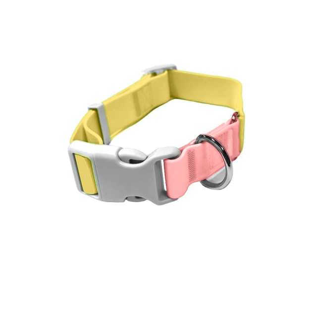 Custom Color Blocking Reflective Dog Collar Rubber Waterproof Pet Collar Adjustable for Dogs or cats