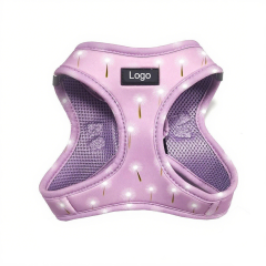 New Hot Selling Luxury and Durable Wholesale Custom No Pull Cute Puppy Pattern Step-in Dog Harness