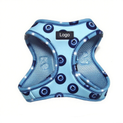 New Hot Selling Luxury and Durable Wholesale Custom No Pull Cute Puppy Pattern Step-in Dog Harness