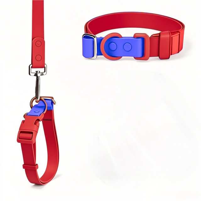 Custom Color Blocking Reflective Dog Collar Rubber Waterproof Pet Collar Adjustable for Dogs or cats
