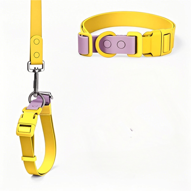 Custom Color Blocking Reflective Dog Collar Rubber Waterproof Pet Collar Adjustable for Dogs or cats