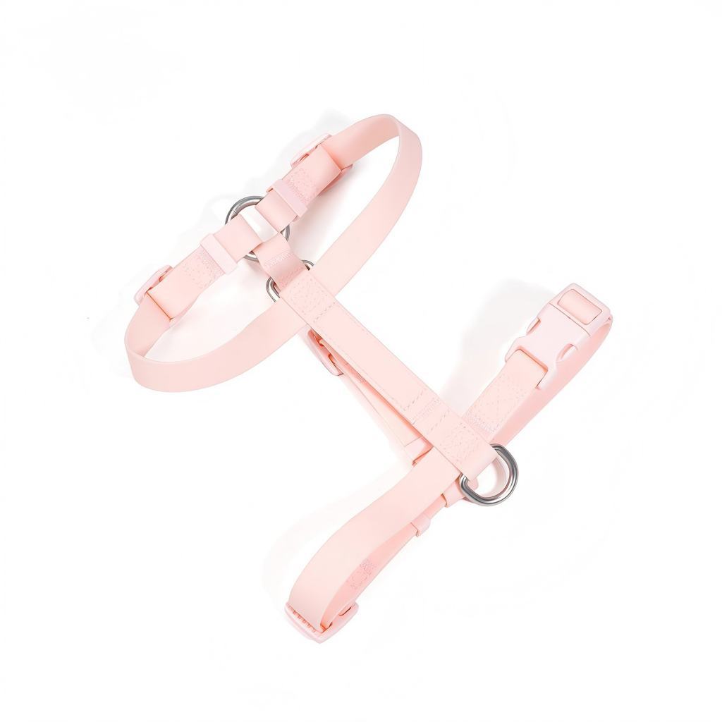 Manufacturers Custom PVC Rubber Coated Waterproof Pet Harness Luxury Adjustable H Strap No Pull Reversible Dog Harness with Single Buckle Design