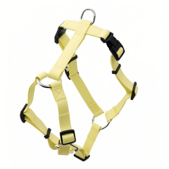 Manufacturers Custom PVC Rubber Coated Waterproof Pet Harness Luxury Adjustable H Strap No Pull Reversible Dog Harness with Dual Buckle Design on Right and Left Side