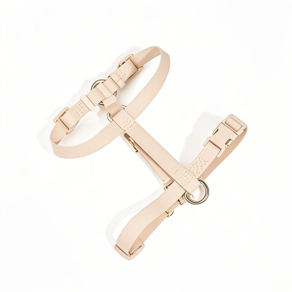 Manufacturers Custom PVC Rubber Coated Waterproof Pet Harness Luxury Adjustable H Strap No Pull Reversible Dog Harness with Single Buckle Design