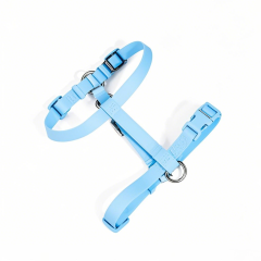 Manufacturers Custom PVC Rubber Coated Waterproof Pet Harness Luxury Adjustable H Strap No Pull Reversible Dog Harness with Single Buckle Design