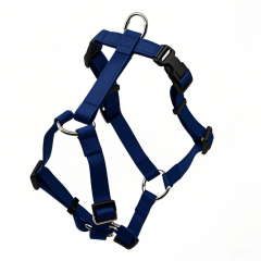 Manufacturers Custom PVC Rubber Coated Waterproof Pet Harness Luxury Adjustable H Strap No Pull Reversible Dog Harness with Dual Buckle Design on Right and Left Side