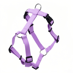 Manufacturers Custom PVC Rubber Coated Waterproof Pet Harness Luxury Adjustable H Strap No Pull Reversible Dog Harness with Dual Buckle Design on Right and Left Side