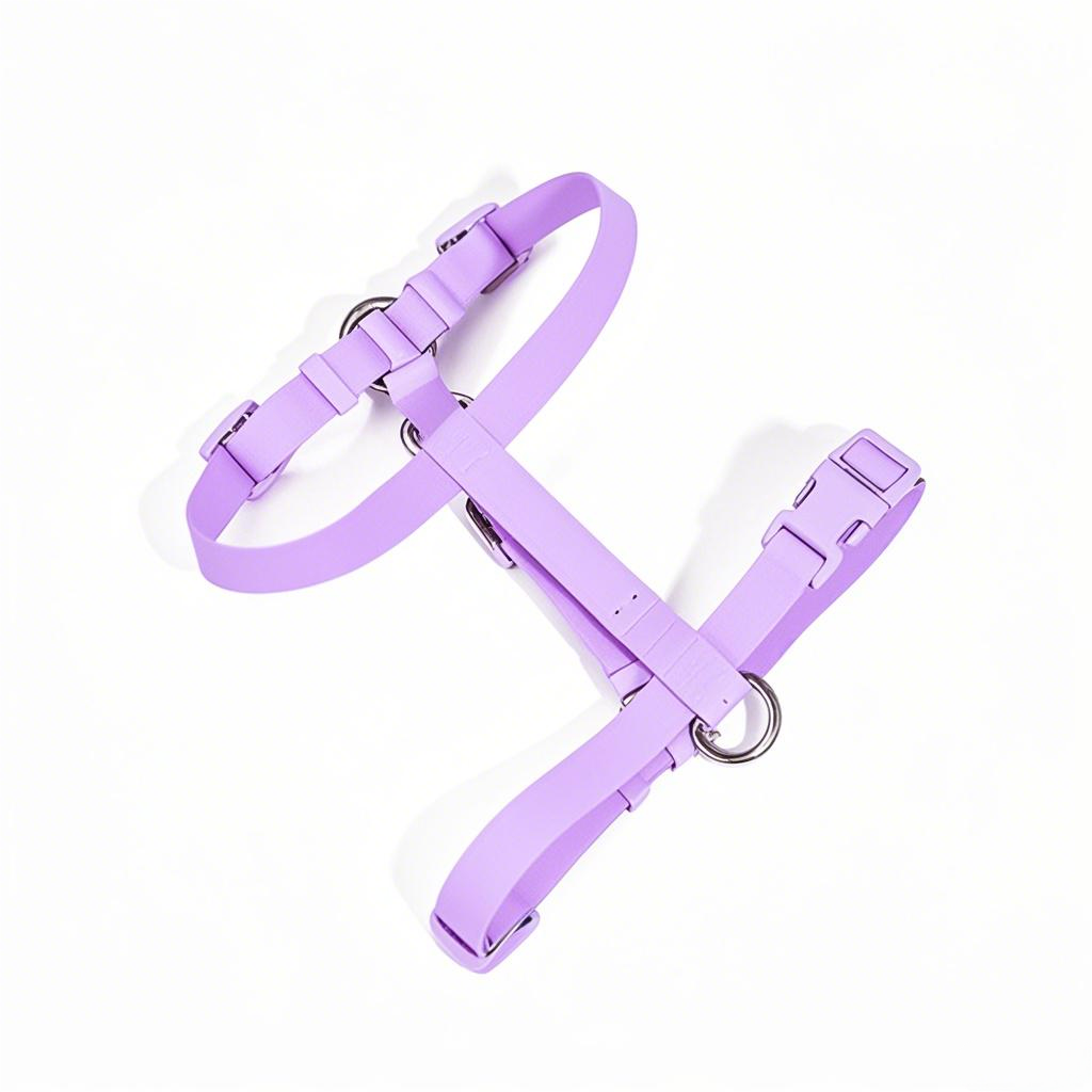 Manufacturers Custom PVC Rubber Coated Waterproof Pet Harness Luxury Adjustable H Strap No Pull Reversible Dog Harness with Single Buckle Design