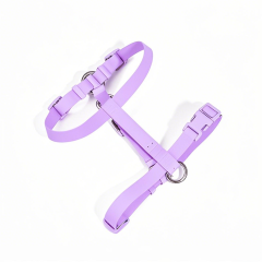 Manufacturers Custom PVC Rubber Coated Waterproof Pet Harness Luxury Adjustable H Strap No Pull Reversible Dog Harness with Single Buckle Design