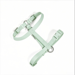 Manufacturers Custom PVC Rubber Coated Waterproof Pet Harness Luxury Adjustable H Strap No Pull Reversible Dog Harness with Single Buckle Design