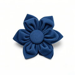 Factory Direct Summer Winter Pet Headwear Solid Pattern Puppy and Cat Dog Tie Stock Animal Design Pet Apparel Accessories Lovely Velvet Flower Style Detachable Pet Bow Tie