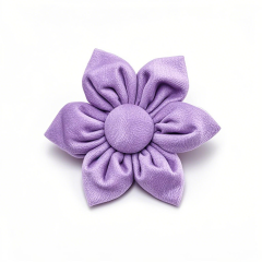 Factory Direct Summer Winter Pet Headwear Solid Pattern Puppy and Cat Dog Tie Stock Animal Design Pet Apparel Accessories Lovely Velvet Flower Style Detachable Pet Bow Tie