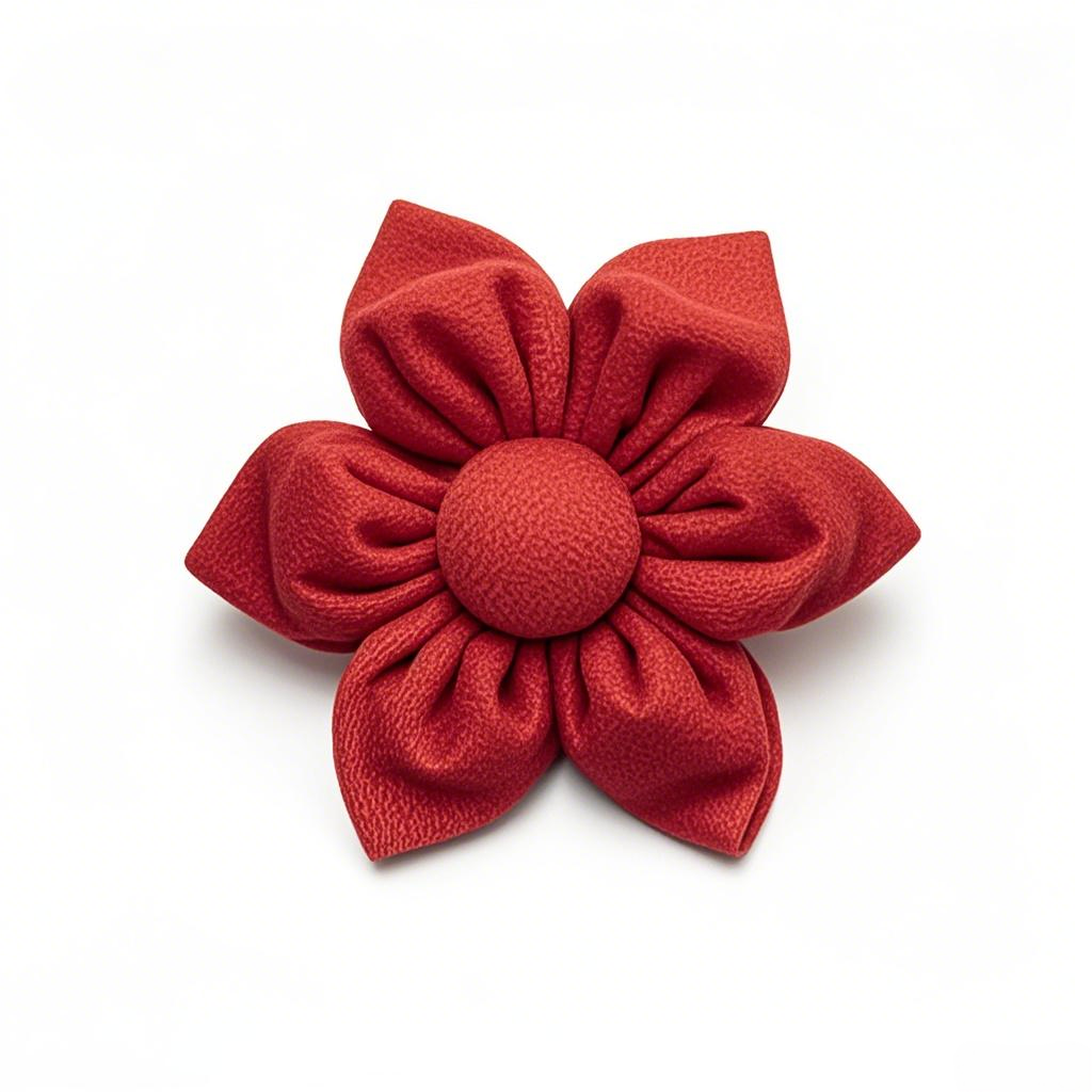 Factory Direct Summer Winter Pet Headwear Solid Pattern Puppy and Cat Dog Tie Stock Animal Design Pet Apparel Accessories Lovely Velvet Flower Style Detachable Pet Bow Tie
