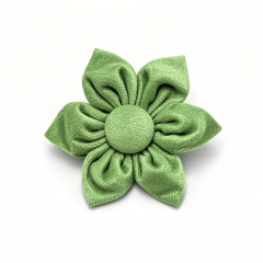 Factory Direct Summer Winter Pet Headwear Solid Pattern Puppy and Cat Dog Tie Stock Animal Design Pet Apparel Accessories Lovely Velvet Flower Style Detachable Pet Bow Tie