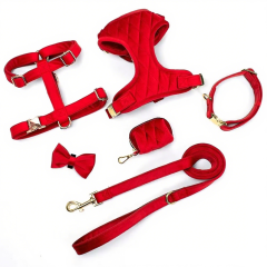Adjustable Pet Chest Vest All Size Quick Release Safety Velvet Dog Harness Suit With Metal Accessories Buckle