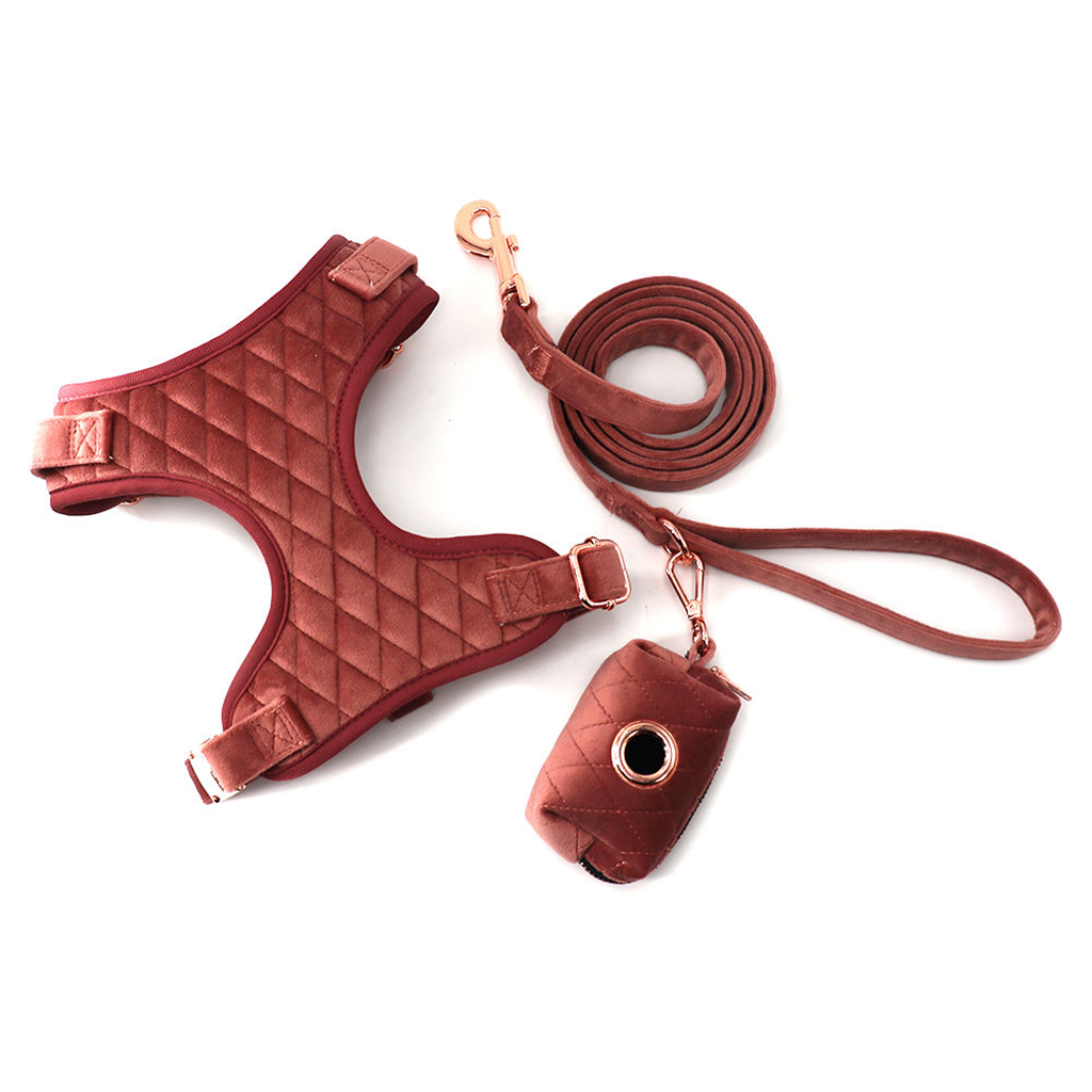 Adjustable Pet Chest Vest All Size Quick Release Safety Velvet Dog Harness Suit With Metal Accessories Buckle