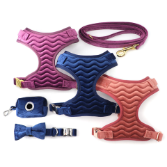 Adjustable Pet Chest Vest All Size Quick Release Safety Velvet Dog Harness Suit With Metal Accessories Buckle
