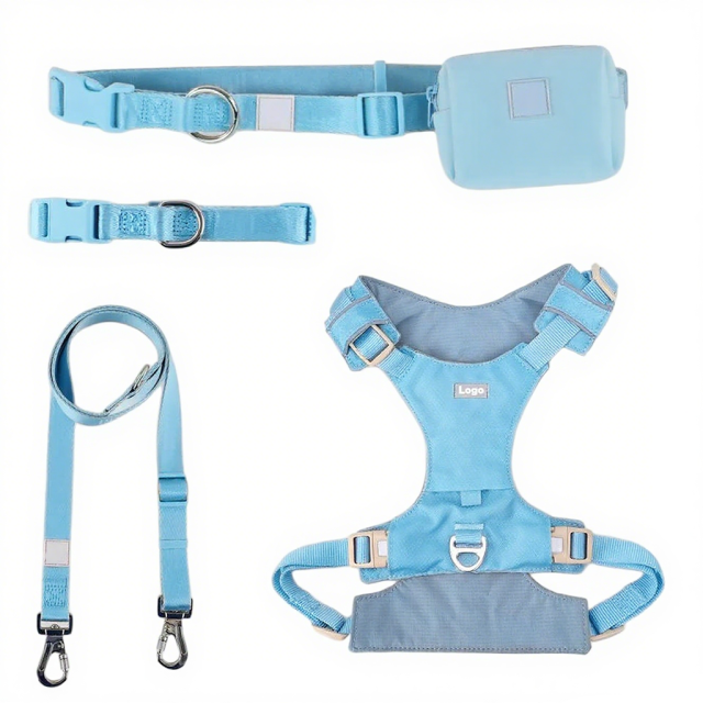 Simple Lightweight Pet Harness Adjustable Breathable Comfortable Easy Clean Fabric