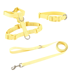 Manufacturers Custom PVC Rubber Coated Waterproof Pet Harness Luxury Adjustable H Strap No Pull Reversible Dog Harness Kit with Dual Buckle Design on Right and Left Side