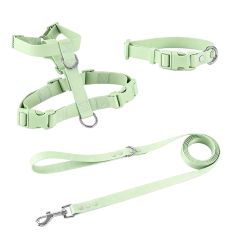 Manufacturers Custom PVC Rubber Coated Waterproof Pet Harness Luxury Adjustable H Strap No Pull Reversible Dog Harness Kit with Dual Buckle Design on Right and Left Side