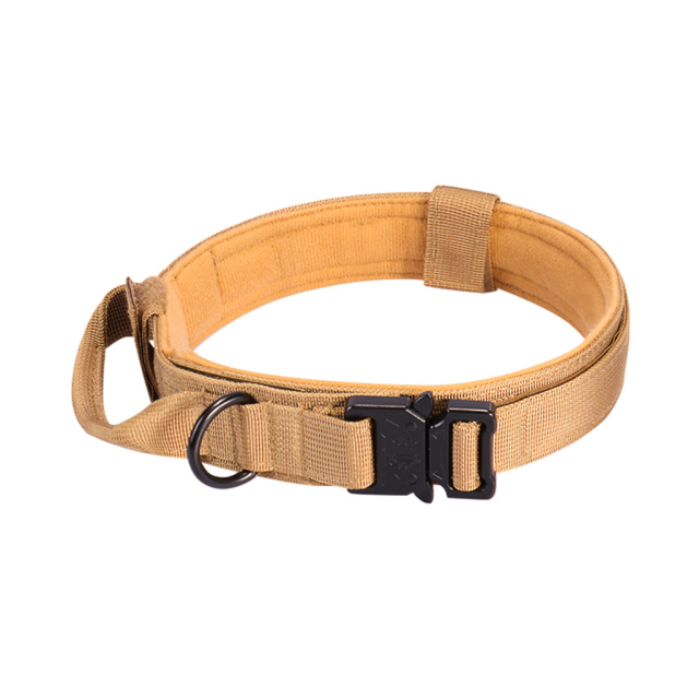 High Quality Heavy Duty Metal Buckle Pet Dog Training Collar Large Dogs Collar and Leash Set Outdoor Tactical Dog Collar