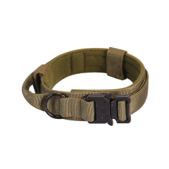 High Quality Heavy Duty Metal Buckle Pet Dog Training Collar Large Dogs Collar and Leash Set Outdoor Tactical Dog Collar
