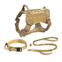 High Quality Heavy Duty Metal Buckle Pet Dog Training Collar Large Dogs Collar and Leash Set Outdoor Tactical Dog Collar