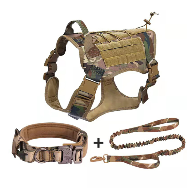 Tactical Outdoor Dog Training Strap Durable Chest Back for Medium and Large Dogs Adjustable Anti-Break Pets' Backpack