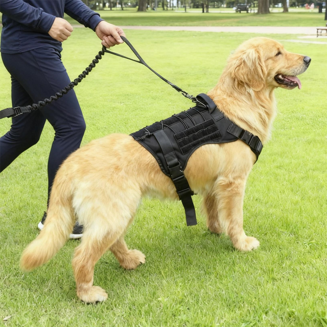 Tactical Outdoor Dog Training Strap Durable Chest Back for Medium and Large Dogs Adjustable Anti-Break Pets' Backpack