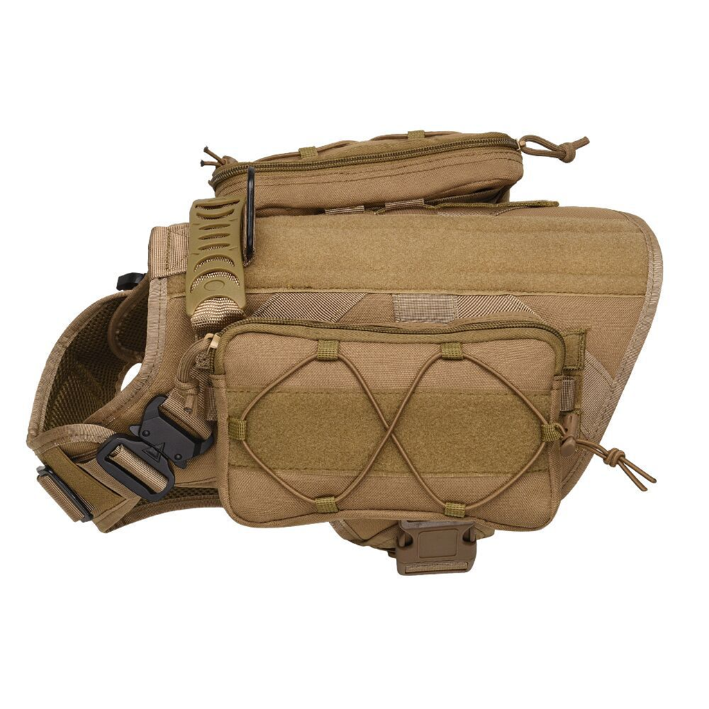 Dog Supplies Large Dog Harness Collar Leash Molle Pouches Pet German Shepherd Malinois Training Walking Vest Dog Harness Set