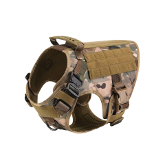 Dog Supplies Large Dog Harness Collar Leash Molle Pouches Pet German Shepherd Malinois Training Walking Vest Dog Harness Set