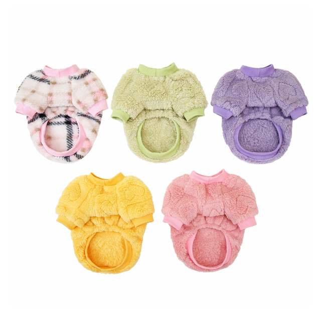 Dog Clothes Winter Pet Costume Plush Coat for Small and Medium Dogs and Cats Warm Outfits Pet Apparel Winter Fleece Dog Clothes