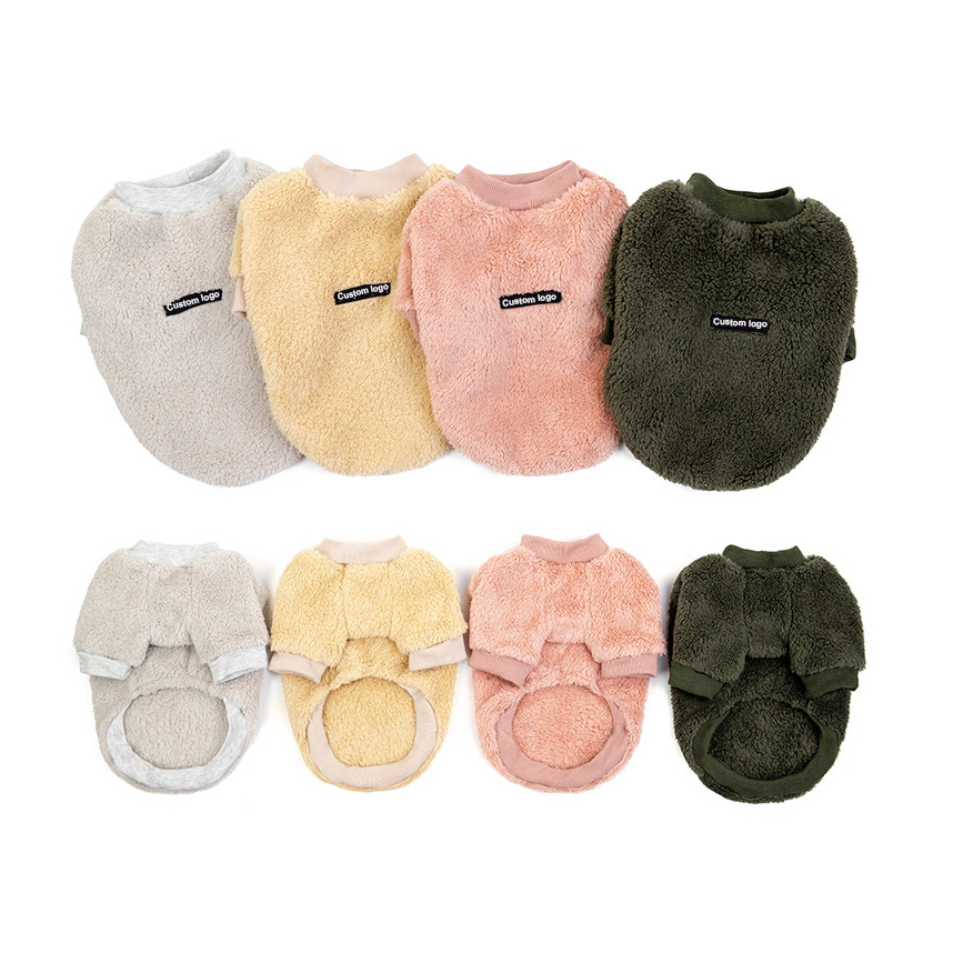 Dog Clothes Winter Pet Costume Plush Coat for Small and Medium Dogs and Cats Warm Outfits Pet Apparel Winter Fleece Dog Clothes