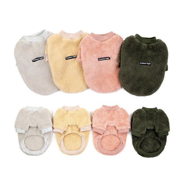 Dog Clothes Winter Pet Costume Plush Coat for Small and Medium Dogs and Cats Warm Outfits Pet Apparel Winter Fleece Dog Clothes