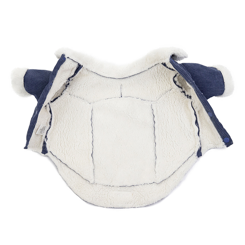Hot Selling Pet Clothes Factory OEM Corduroy Coat Jacket Warm Dog Clothes Neck Traction Design Dog Coat for Pet